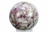 Polished Rubellite (Tourmaline) & Quartz Sphere - Madagascar #245739-1